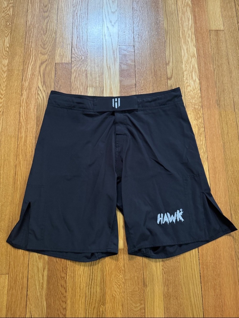Hawk Sports Men's Athletic Black Training Shorts- MMA/ No Gi Fight Shorts